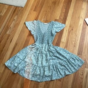 Green mini dress